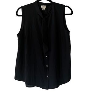 J.Crew Sleeveless Tie Neck Blouse